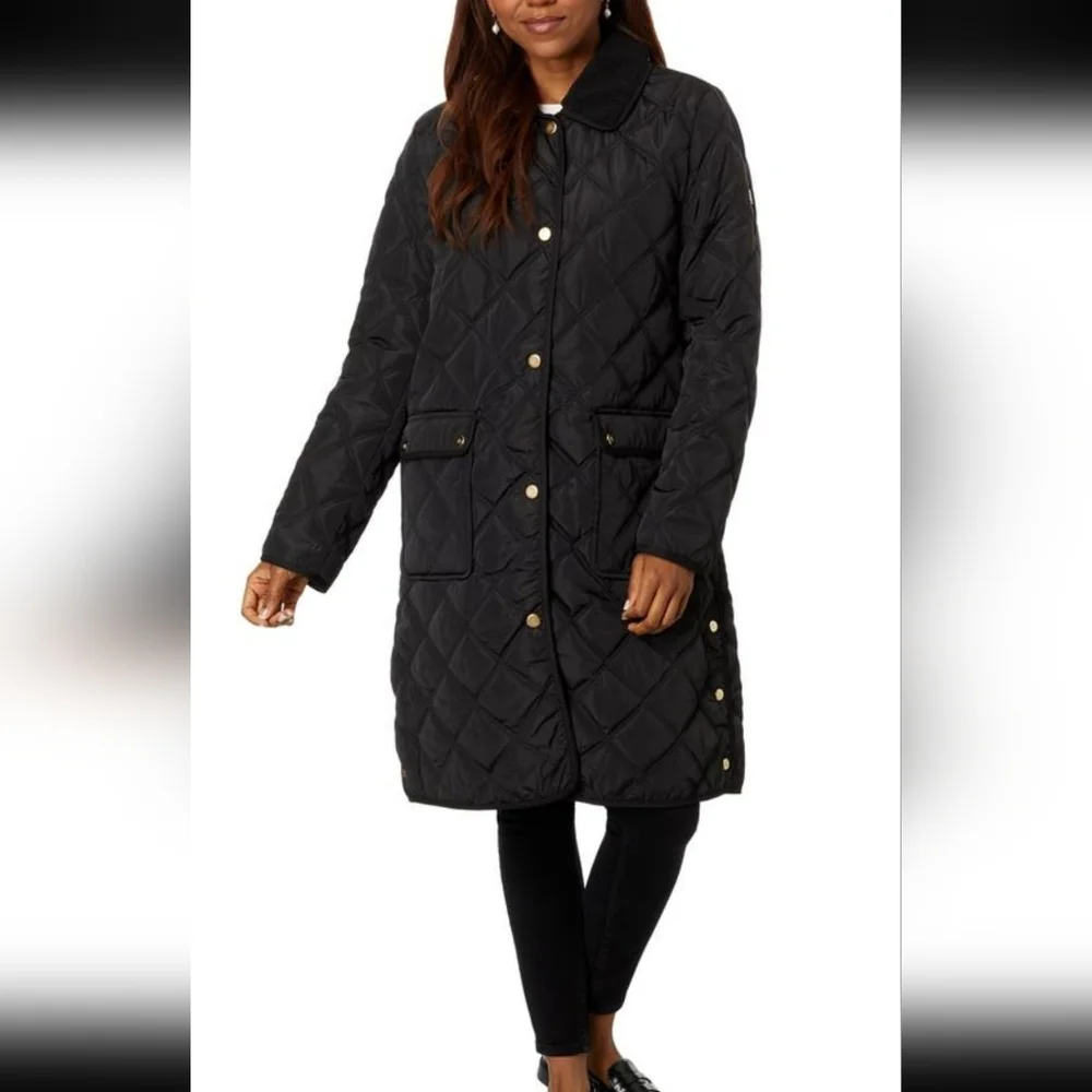 Ralph Lauren Women's Quilted Black Coat‎